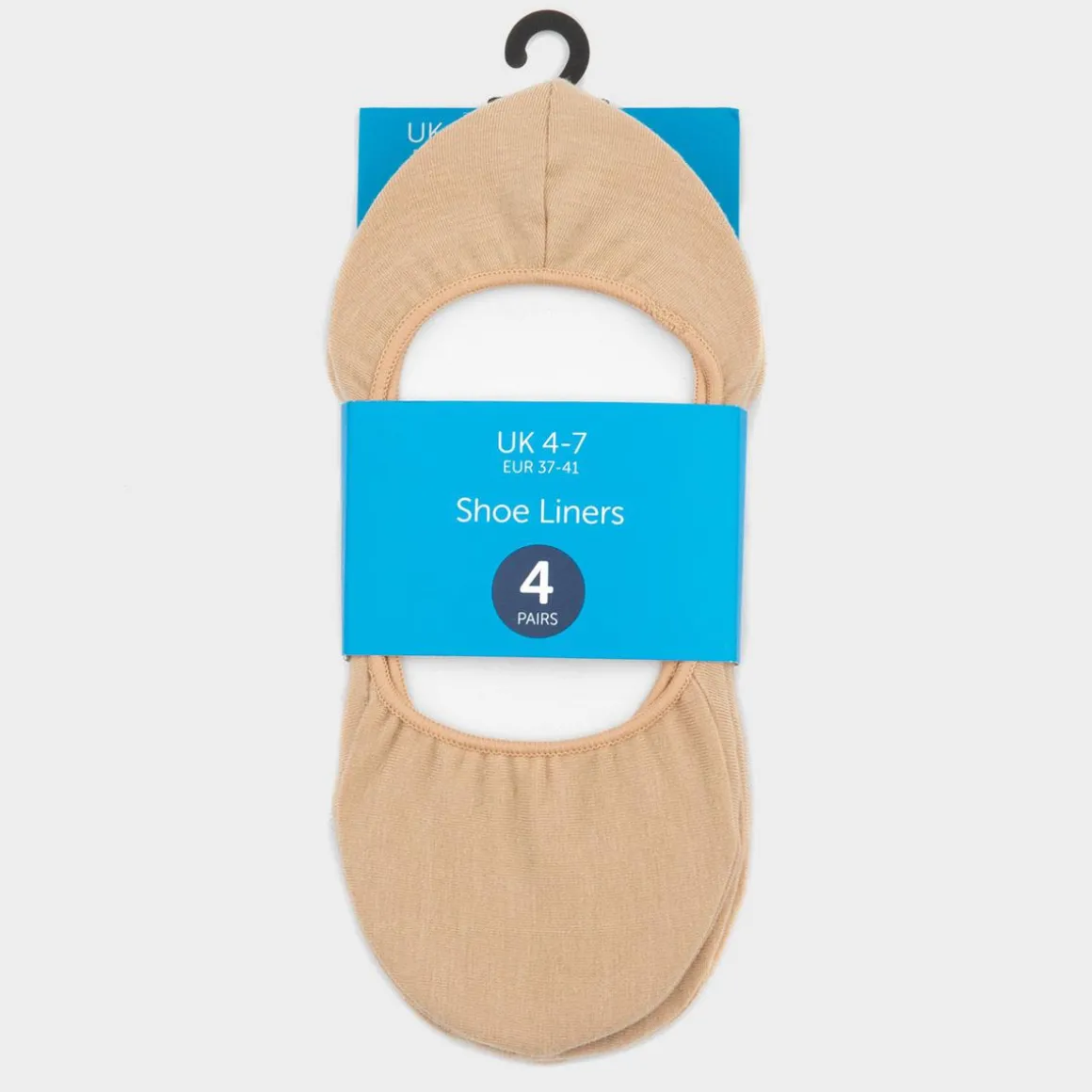 Crawley Womens 4 Pack Nude Shoe Liners