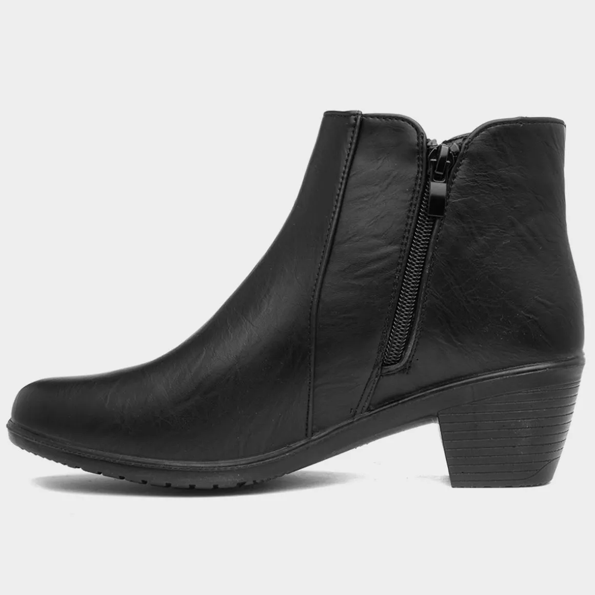 Cushion Walk Bridget Womens Black Heeled Boot