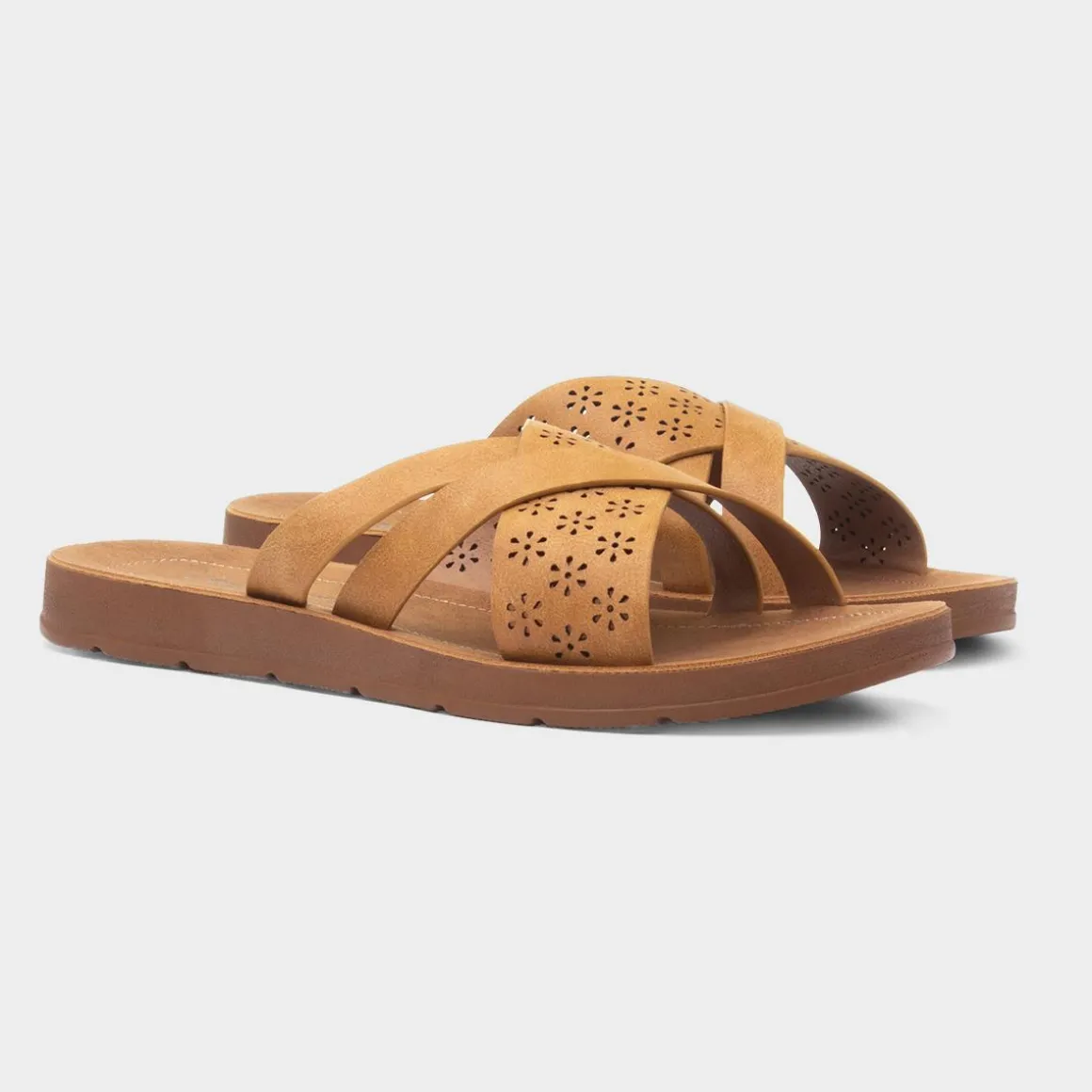 Cushion Walk Charlotte Womens Beige Mule Sandal