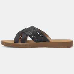 Cushion Walk Charlotte Womens Black Mule Sandal