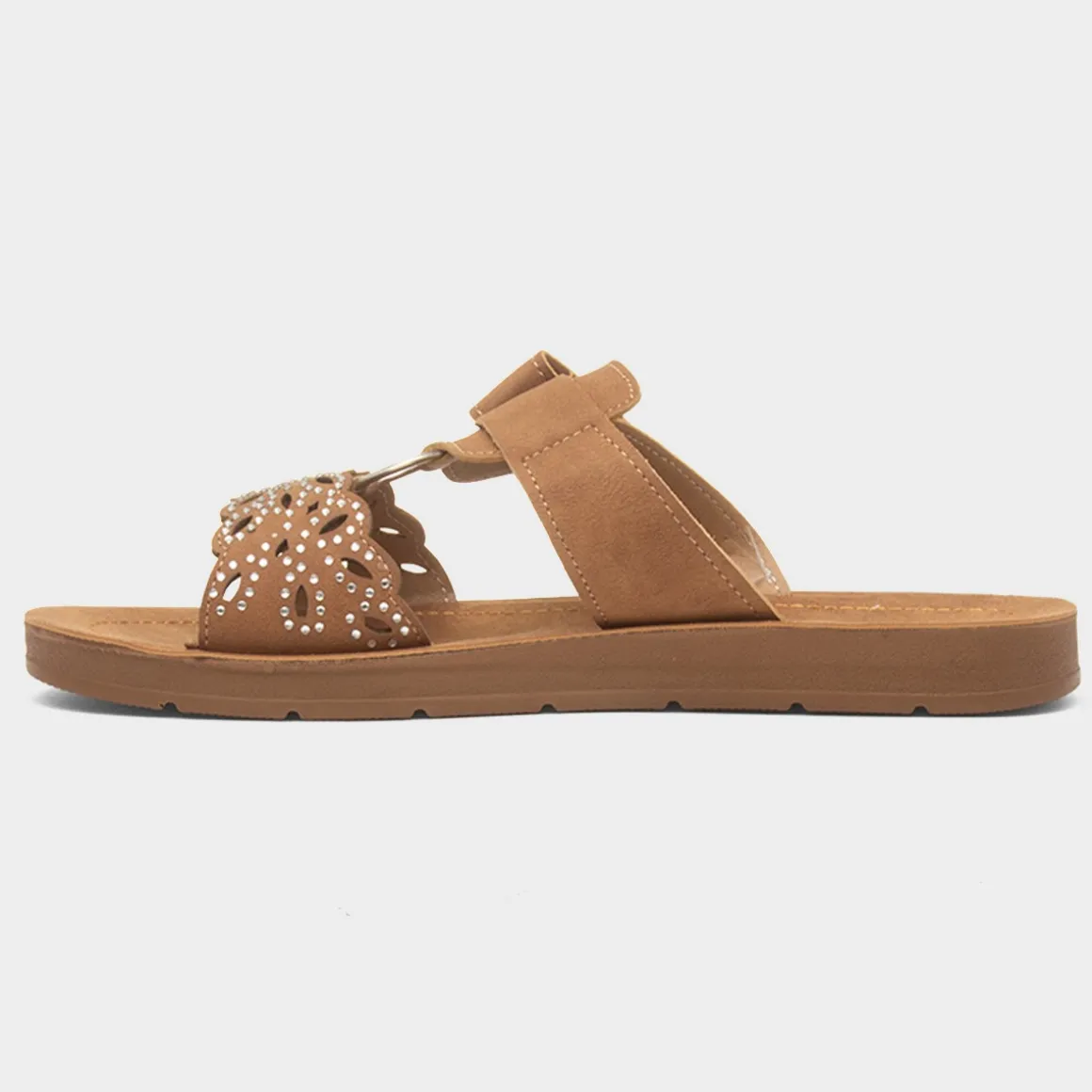 Cushion Walk Christina Womens Tan Mule Sandal