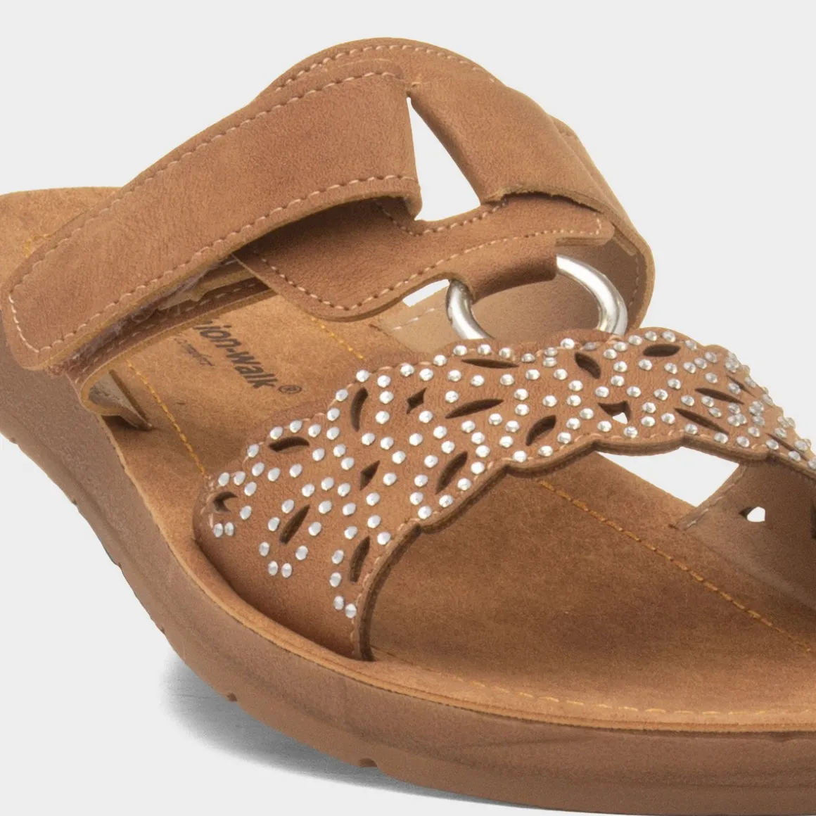 Cushion Walk Christina Womens Tan Mule Sandal