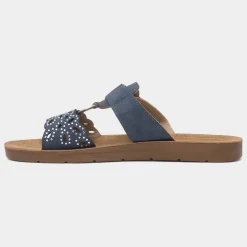 Cushion Walk Christina Womens Navy Mule Sandal