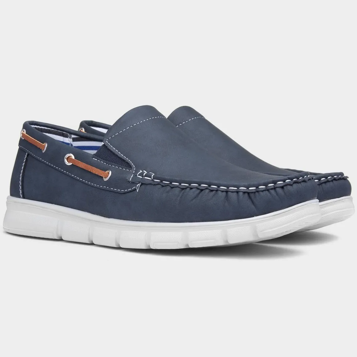 Cushion Walk Declan Mens Navy Casual Boat Shoe