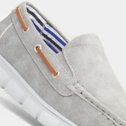 Cushion Walk Declan Mens Grey Casual Boat Shoe