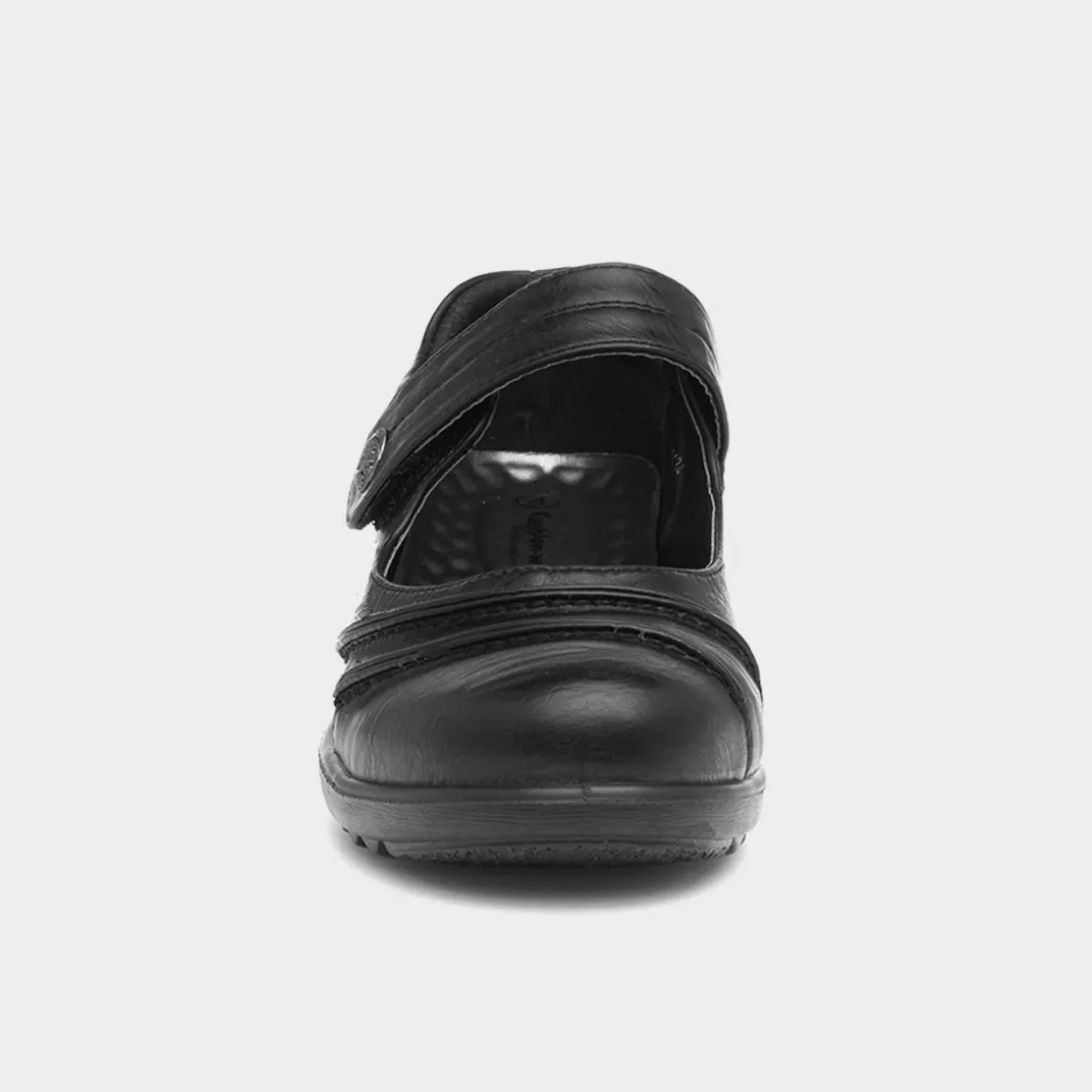 Cushion Walk Elinor Womens Black Easy Fasten Shoe