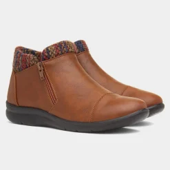 Cushion Walk Grace Womens Tan Ankle Boot