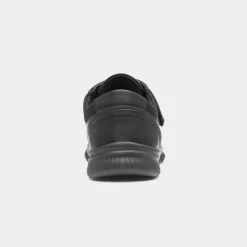 Cushion Walk Greg Mens Black Easy Fasten Shoe