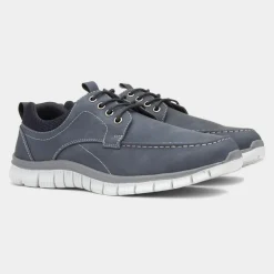 Cushion Walk Harry Mens Navy Lace Up Casual Shoe