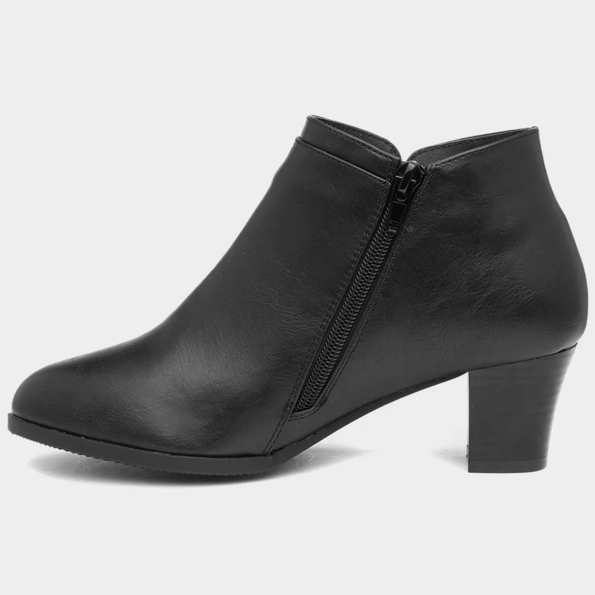 Cushion Walk Ivy Women Black Heeled Ankle Boot
