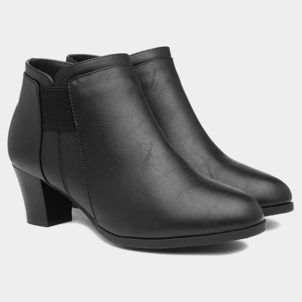 Cushion Walk Ivy Women Black Heeled Ankle Boot