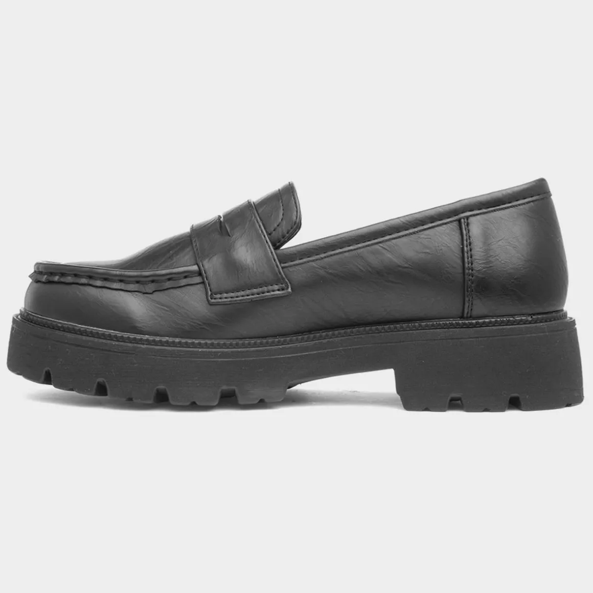 Cushion Walk Jakarta Womens Black Chunky Loafer