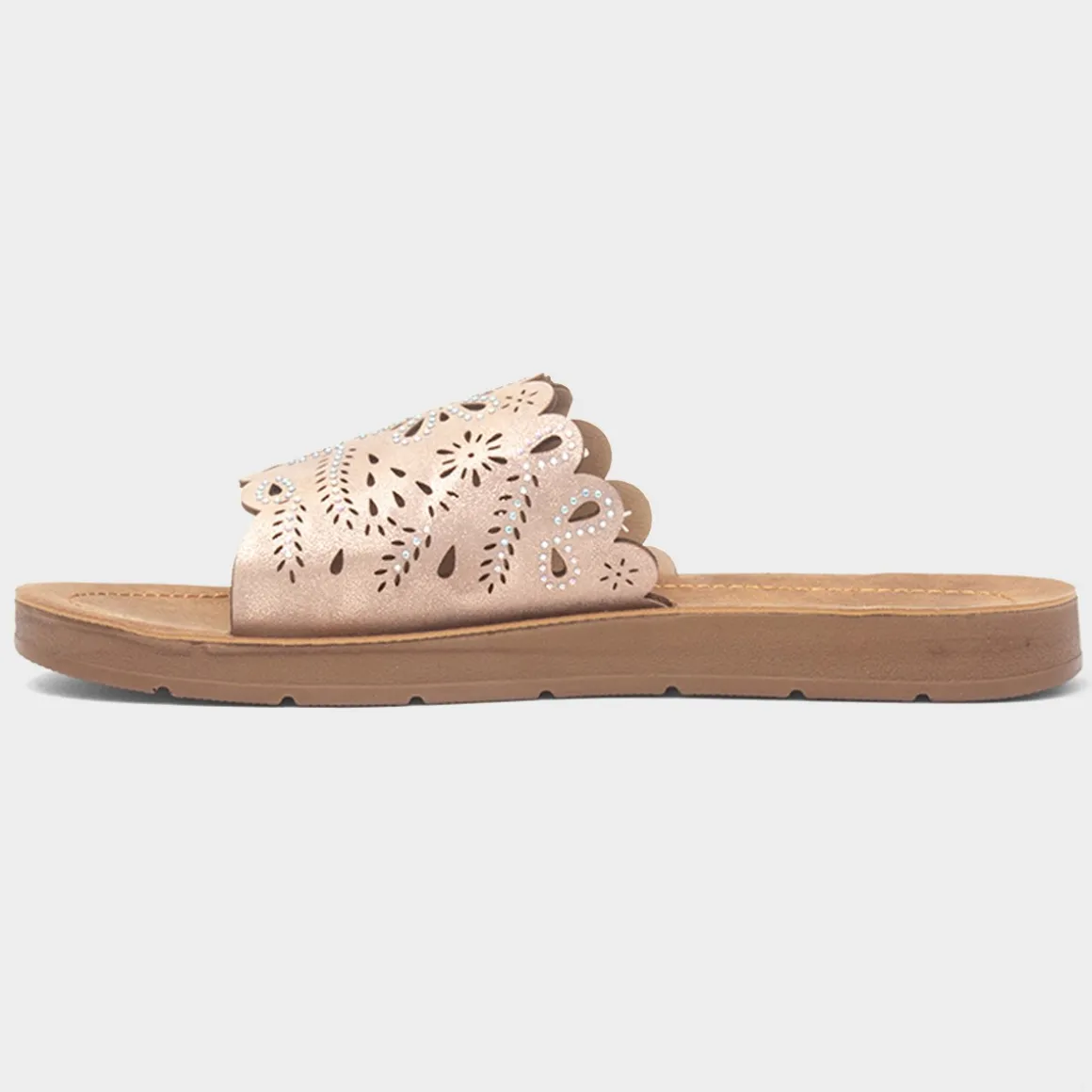 Cushion Walk Khloe Womens Rose Mule Sandal