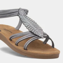 Cushion Walk Kourtney Womens Silver Sandal