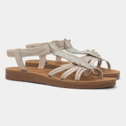 Cushion Walk Kourtney Womens Gold Sandal