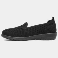 Cushion Walk Leona Womens Black Casual Shoe