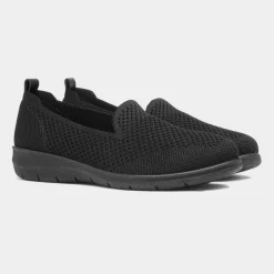 Cushion Walk Leona Womens Black Casual Shoe