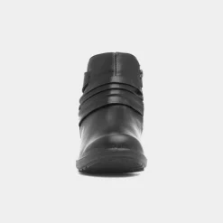 Cushion Walk Lima Womens Black Wedge Ankle Boot