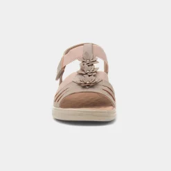 Cushion Walk Madison Womens Beige Wedge Sandal
