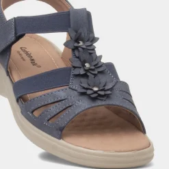 Cushion Walk Madison Womens Blue Wedge Sandal