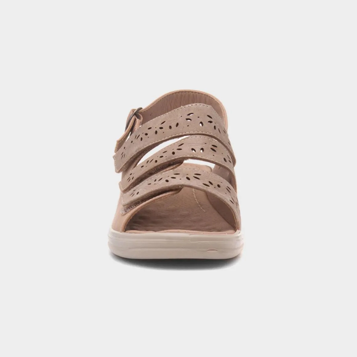 Cushion Walk Mandy Womens Beige Easy Fasten Sandal
