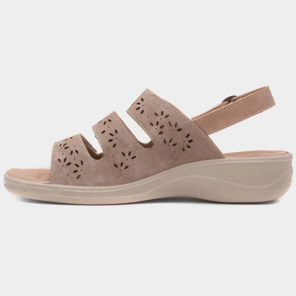 Cushion Walk Mandy Womens Beige Easy Fasten Sandal