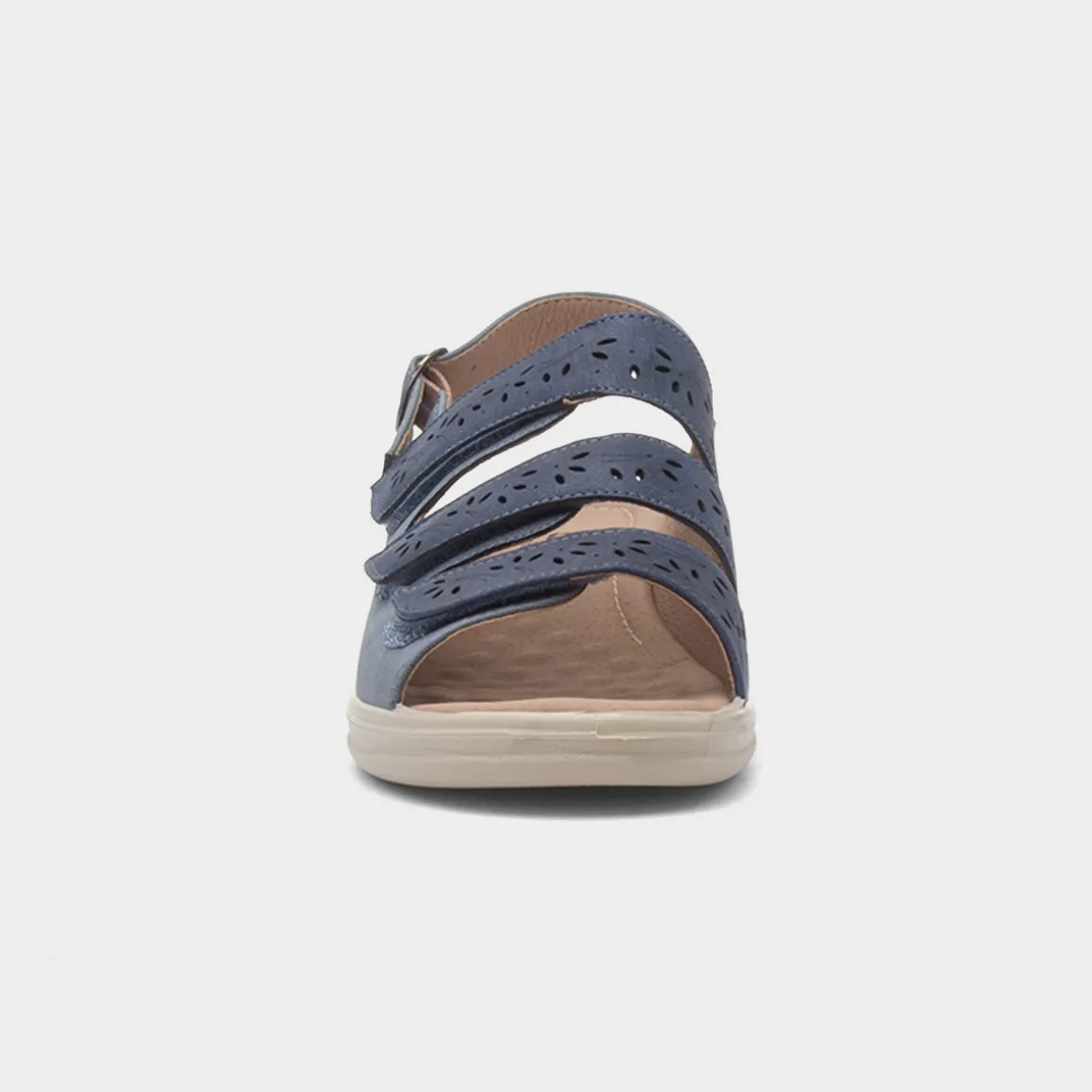 Cushion Walk Mandy Womens Blue Easy Fasten Sandal