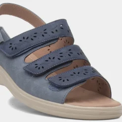 Cushion Walk Mandy Womens Blue Easy Fasten Sandal