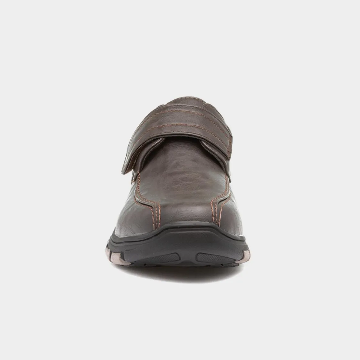 Cushion Walk Mens Brown Easy Fasten Shoe