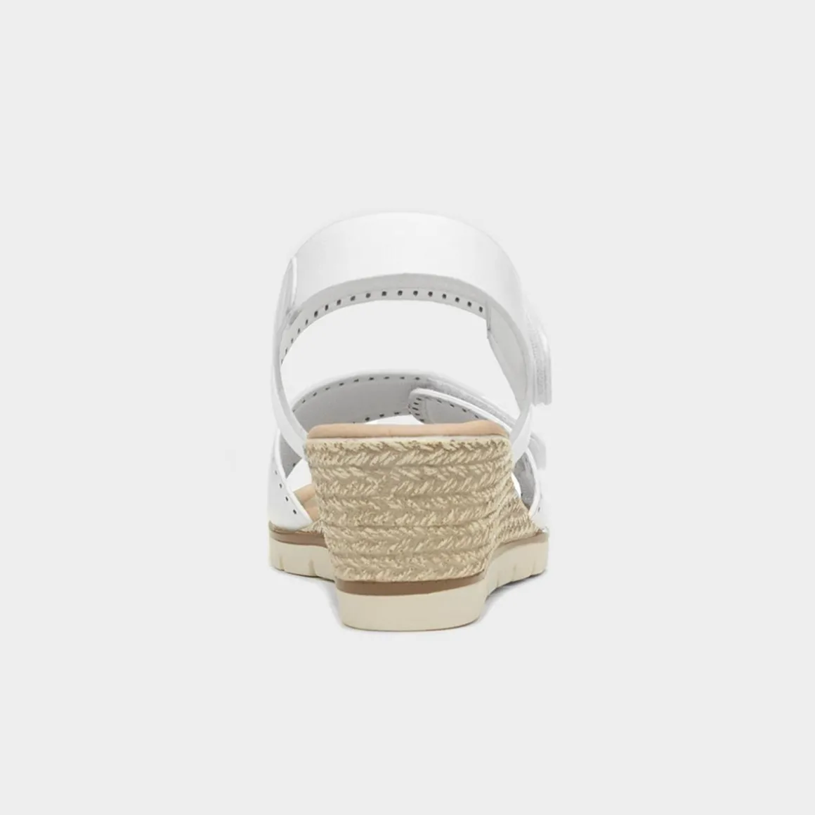 Cushion Walk Mercury Womens White Wedge Sandal