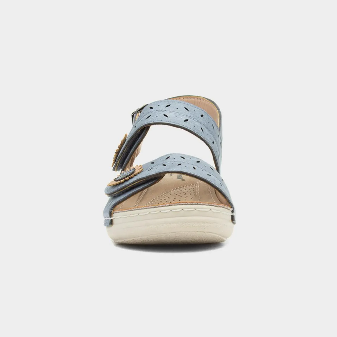 Cushion Walk Meryl Womens Blue Wedge Sandal