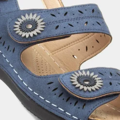 Cushion Walk Meryl Womens Navy Wedge Sandal