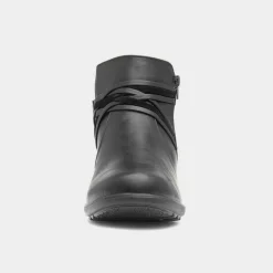 Cushion Walk Norma Womens Black Wedge Ankle Boot