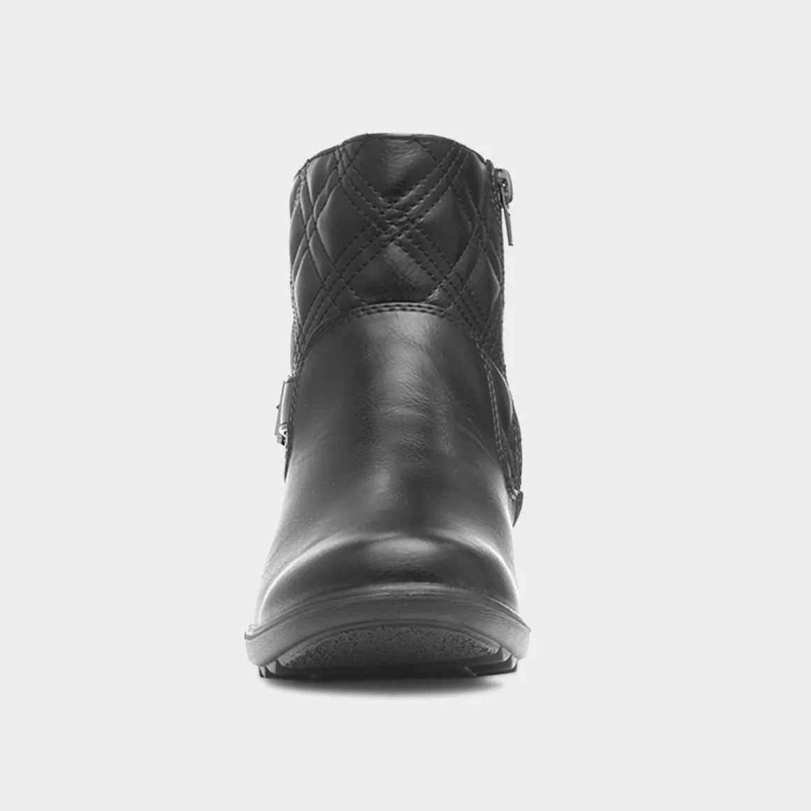 Cushion Walk Queenie Womens Black Wedge Ankle Boot