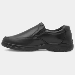 Cushion Walk Rex Mens Black Slip On Shoe