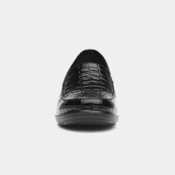 Cushion Walk Seoul Womens Black Patent Wedge Shoe