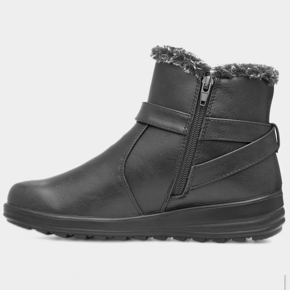 Cushion Walk Skye Womens Black Wedge Boot