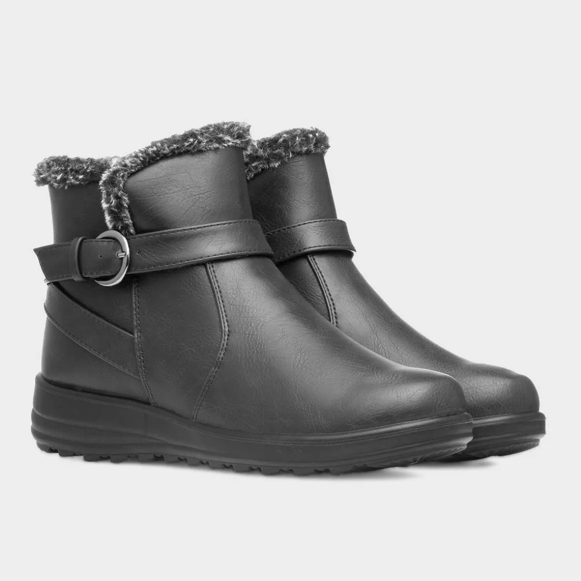Cushion Walk Skye Womens Black Wedge Boot