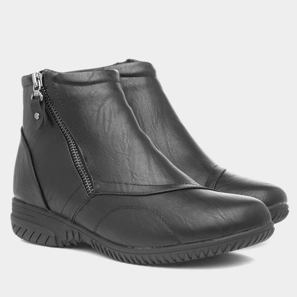 Cushion Walk Stacey Womens Black Ankle Boots
