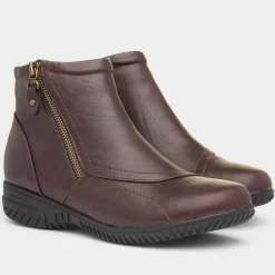 Cushion Walk Stacey Womens Dark Red Ankle Boot