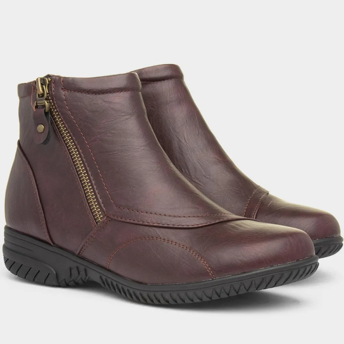 Cushion Walk Stacey Womens Dark Red Ankle Boot