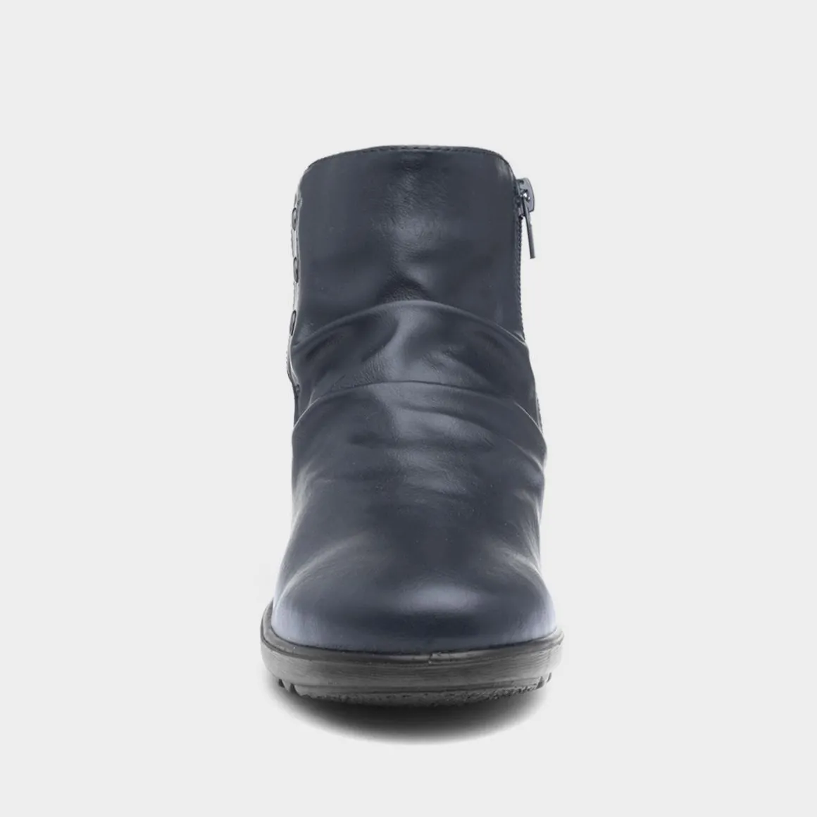 Cushion Walk Stud Womens Navy Ankle Boots