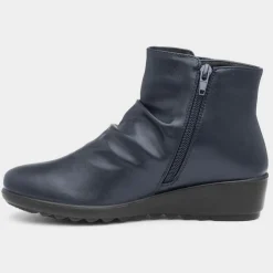 Cushion Walk Stud Womens Navy Ankle Boots