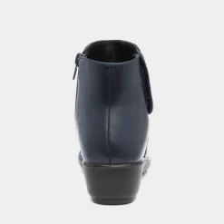 Cushion Walk Stud Womens Navy Ankle Boots
