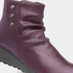Cushion Walk Stud Womens Bordeaux Ankle Boot