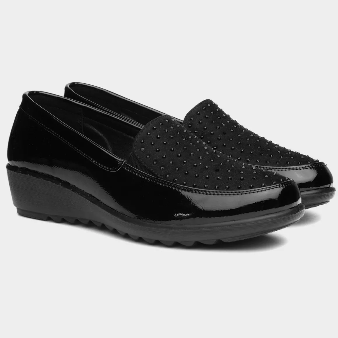 Cushion Walk Susan Womens Black Slip On Shoe