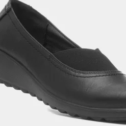 Cushion Walk Suzie Womens Black Casual Wedge Shoe