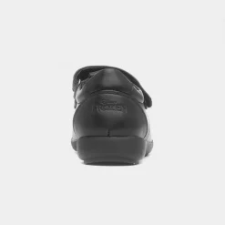 Disney Frozen Girls Black T-Bar School Shoe