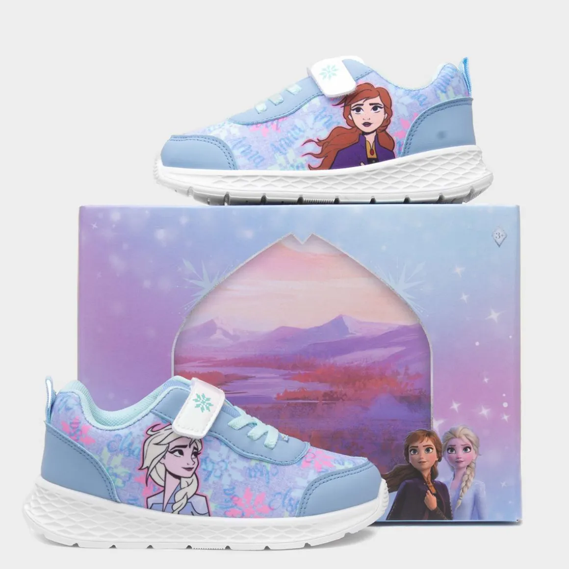 Disney Frozen Kids Blue Easy Fasten Trainer
