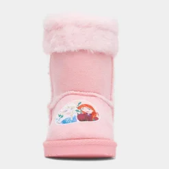 Disney Frozen Kids Pink Faux Fur Ankle Boot